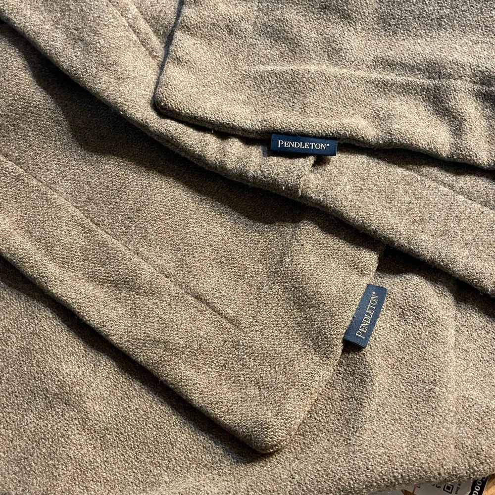 Pendleton 100% Wool Pillow Shams Set of 2 Heathered Brown Made in USA 21x28